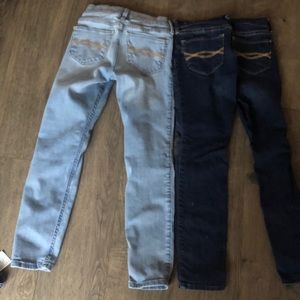 Bundle of two Abercrombie kids 7/8 jeans. Like new